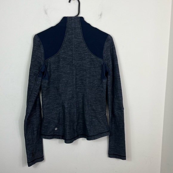 Lululemon Forme Jacket Reversible Slub Denim Inkwell/ Inkwell Sz 8 - Picture 9 of 11